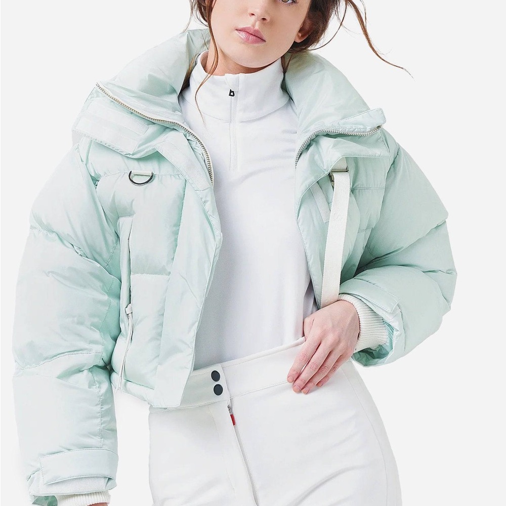 shoreditch ski club Mint Green Puffer Jacket